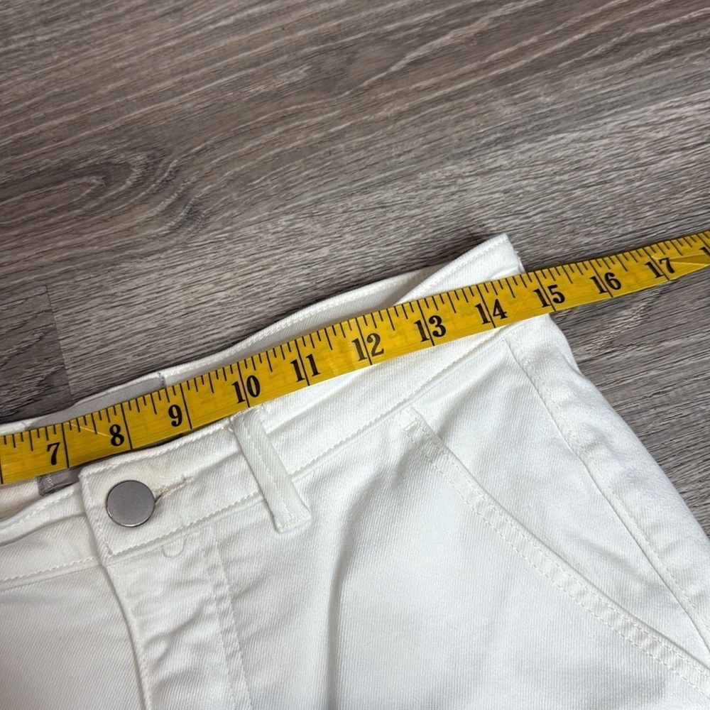 Everlane Women’s White High-Rise The Straight Leg Crop Jeans Sz 10 Tall - Picture 6 of 11